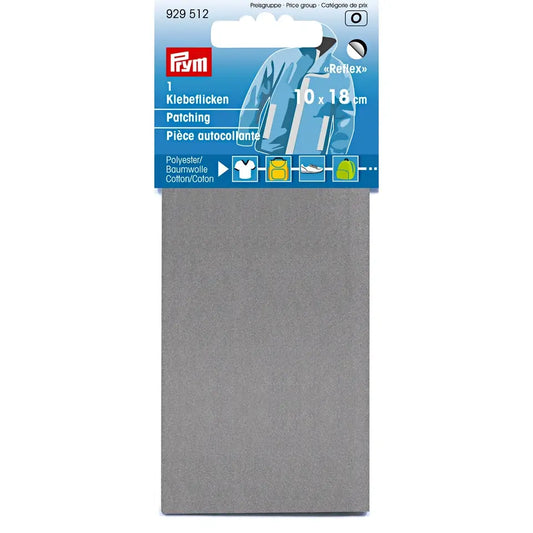 Self-adhesive fabric patch-reflective-silver Prym 10x18cm