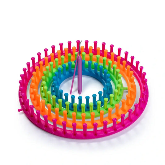 Plastic hoop set for knitting/tapping