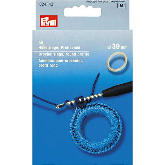 Crochet rings, round profile Ø39mm - 30 pcs
