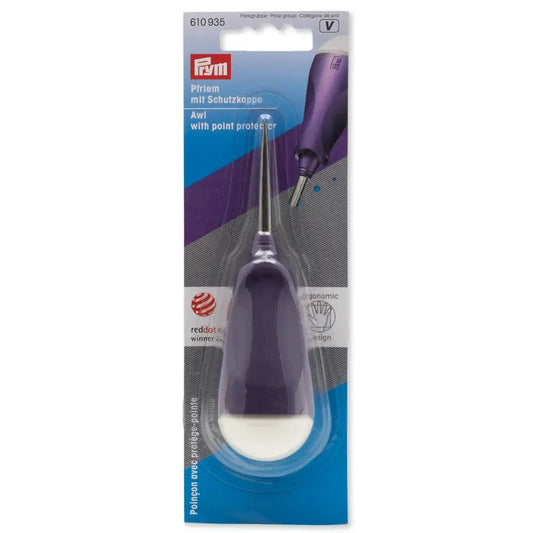 Awl with protective cap