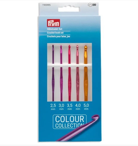5 Crochet needle set "Colour collection" /Prym/ Ø 2.5 - 5.00 mm