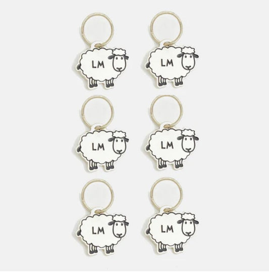 Circular stitch markers "Meadow", silver-plated, 6 pcs. /KnitPro/ Lantern Moon