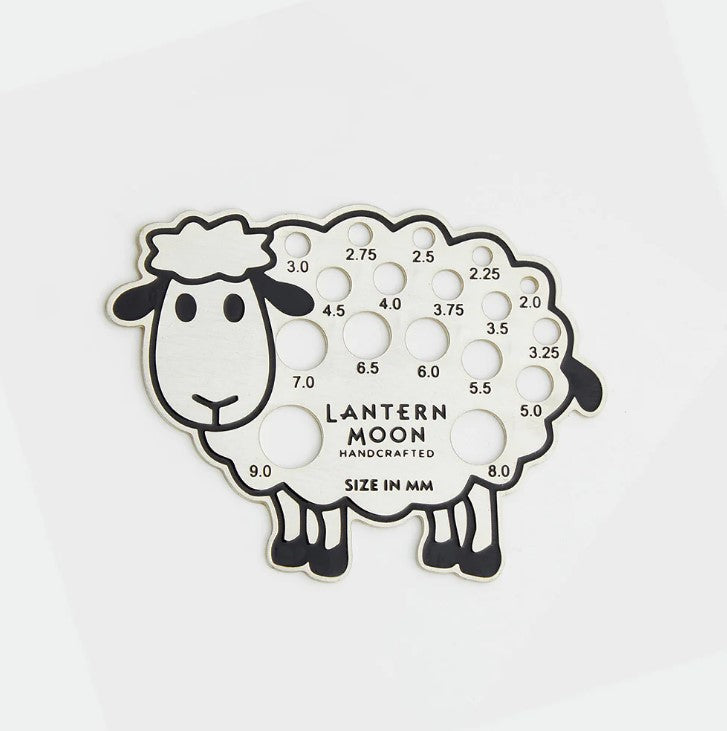 Silver-plated metal needle size gauge Lantern Moon/KnitPro