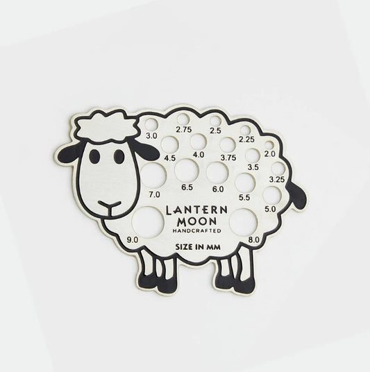 Silver-plated metal needle size gauge Lantern Moon/KnitPro