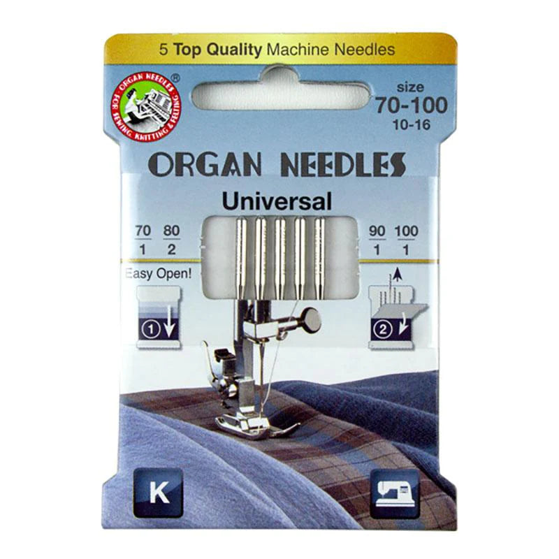 Adatas šujmašīnai UNIVERSAL /ORGAN NEEDLES/ 5 gab. 70-100