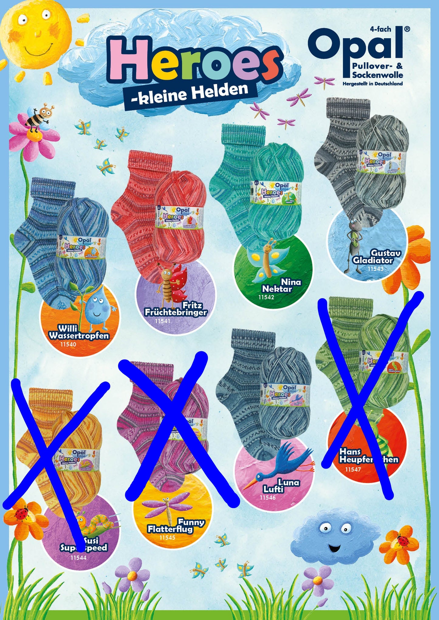 OPAL 4-diegu HEROES - Kleine HELDEN /krāsu izlases komplekts/ 5x100g / IEROBEŽOTS IZLAIDUMS!