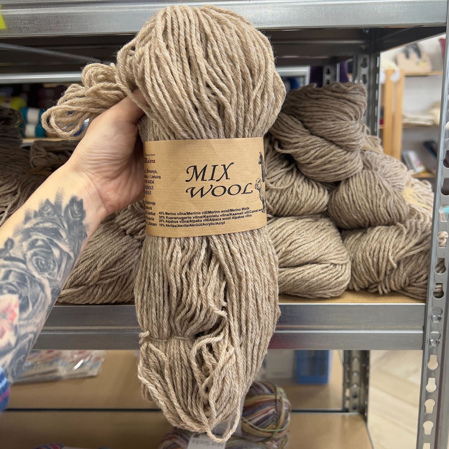 Mix Wool NM:8.5/4 /Midara/ 100g #800 ar akrilu 10%