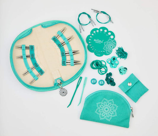 The Mindful Collection GENEROSITY /5cm Short Interchangeable Circular Knitting Needle Set with Cables /KnitPro/ 8 Sizes