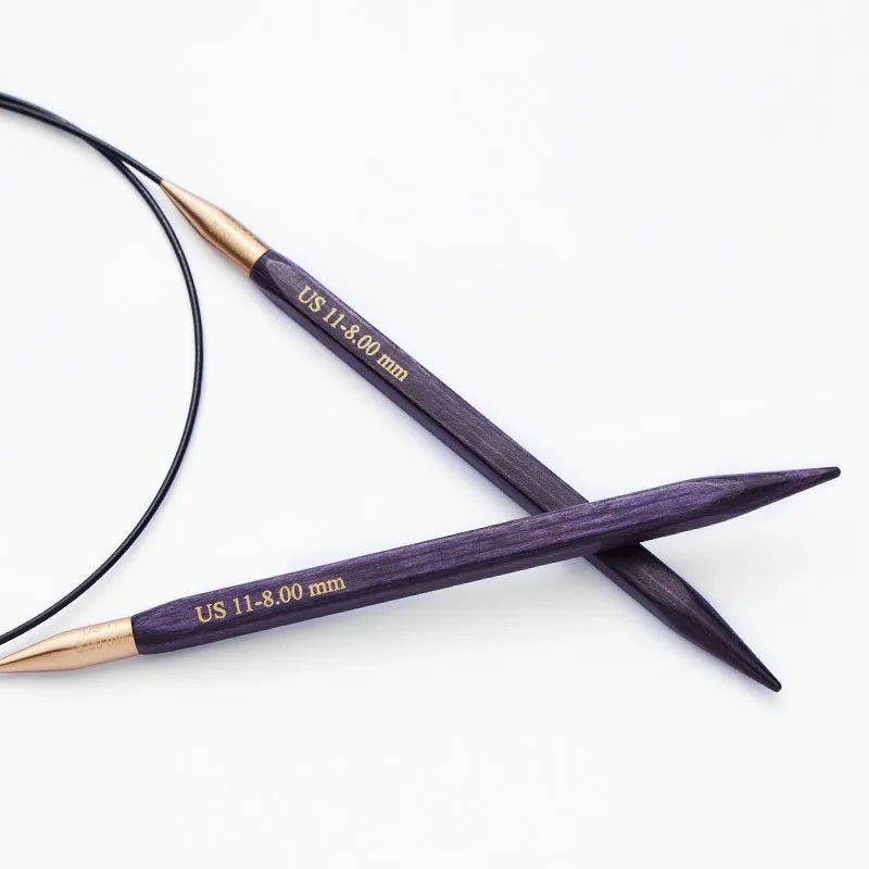 Jadore wooden Cubic Circular knitting needles 100cm / KnitPro