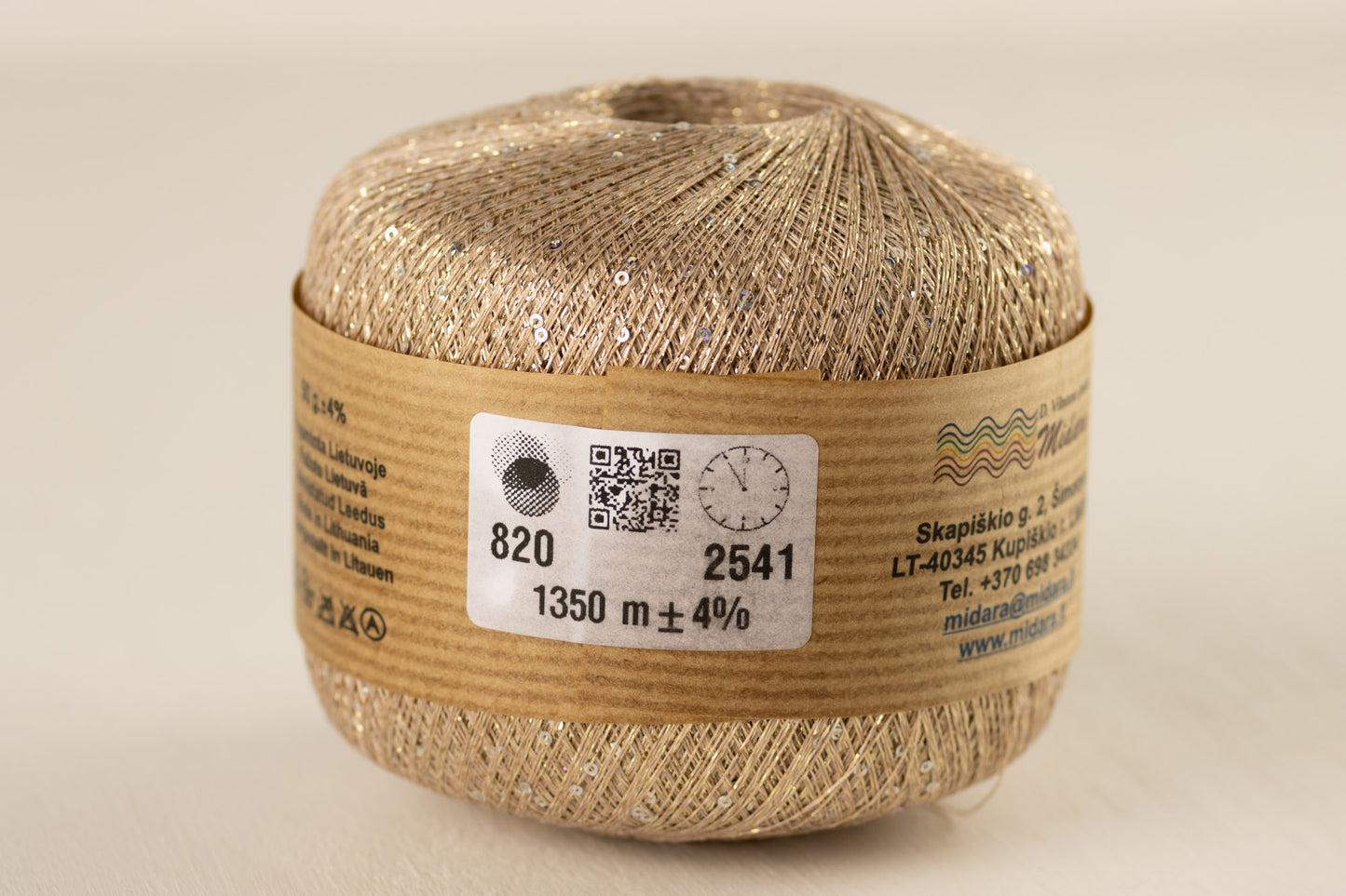 Sequin /Midara/ #820 1350 m "Gaiša zelta karamele-varavīksnes fliteri"