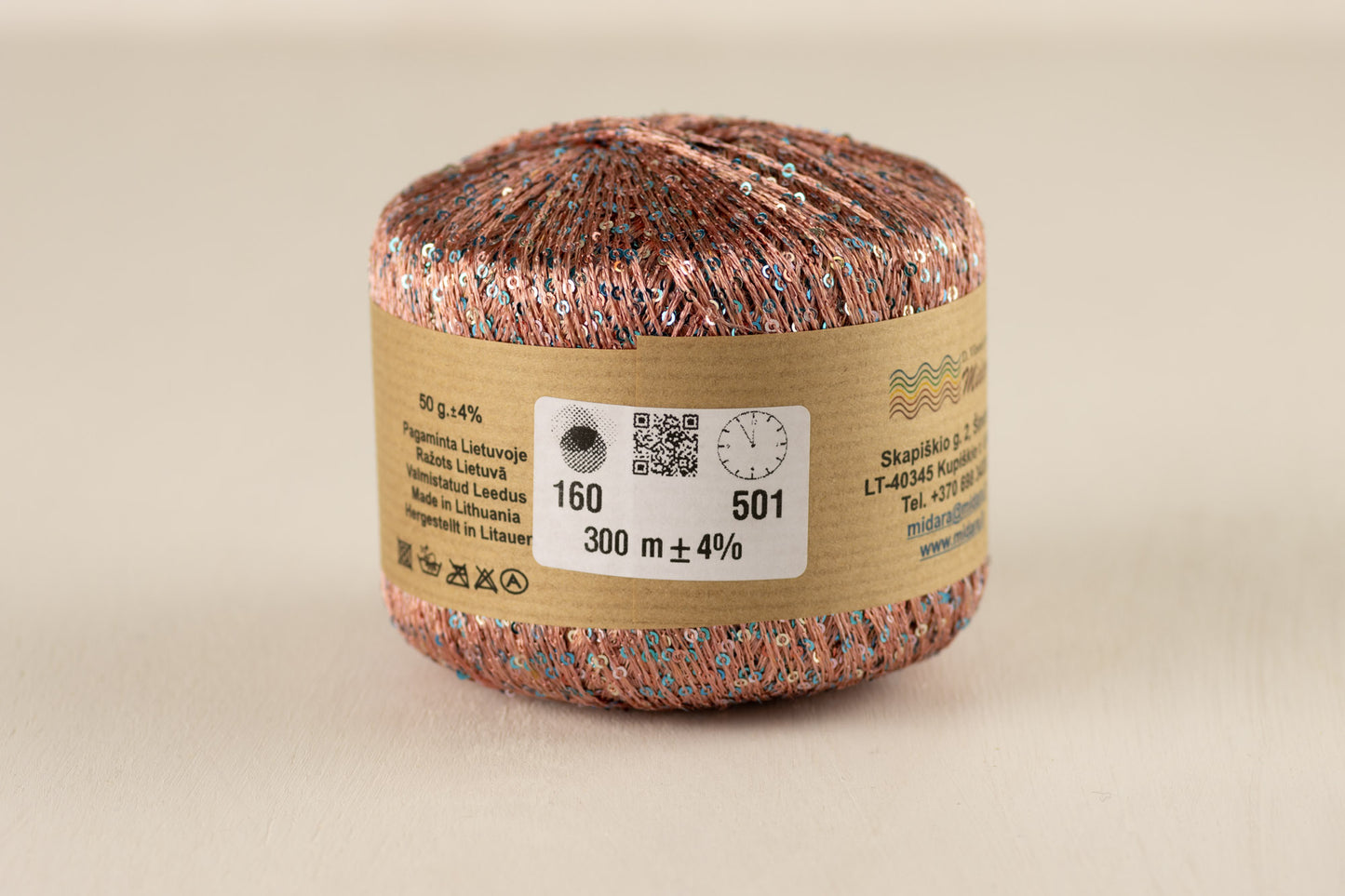 Sequin /Midara/ #160 "Brūnganrozā ar zilisudrabainiem fliteriem"