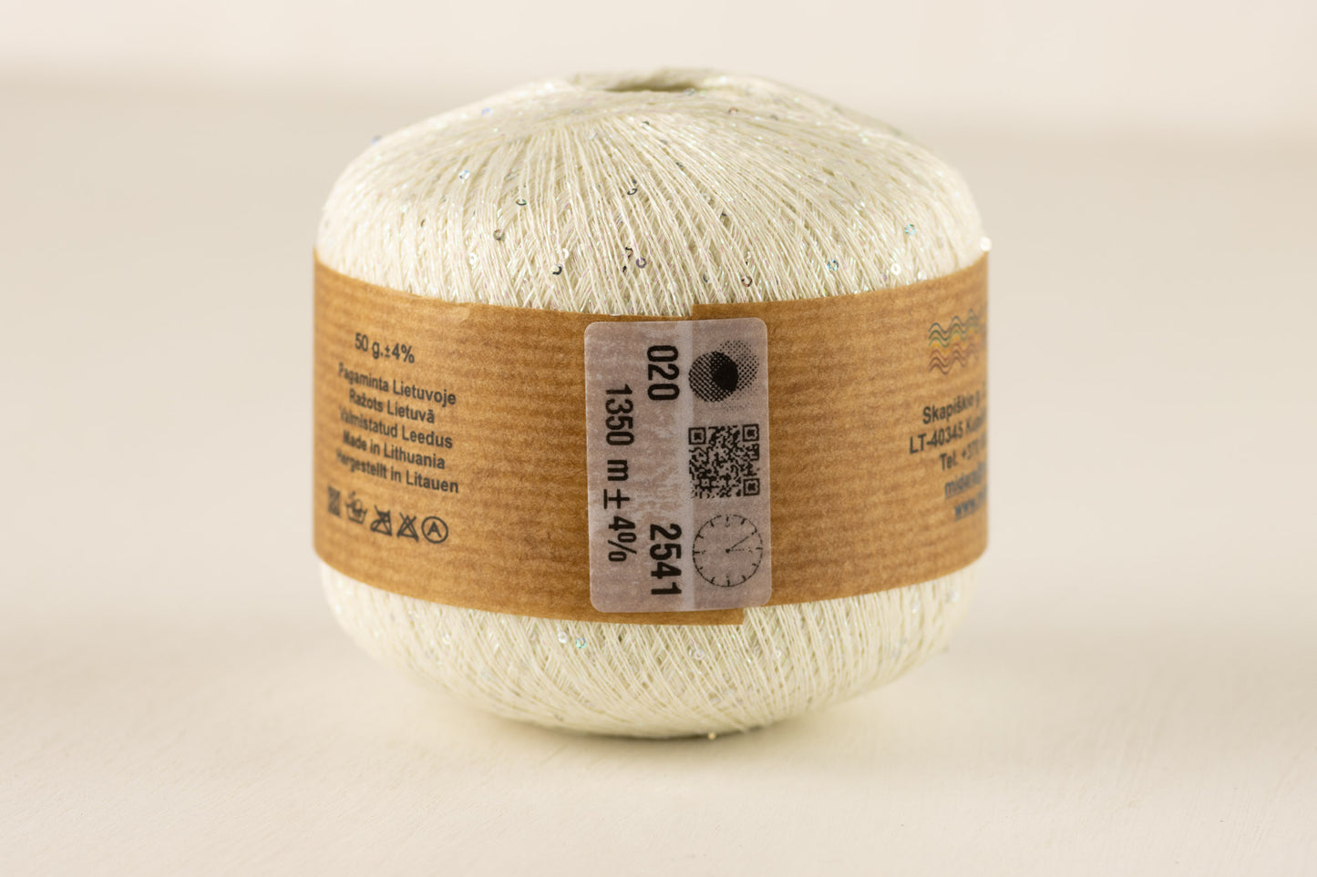 Sequin /Midara/ #020 1350 m "Piena balts-varavīksnes fliteri"