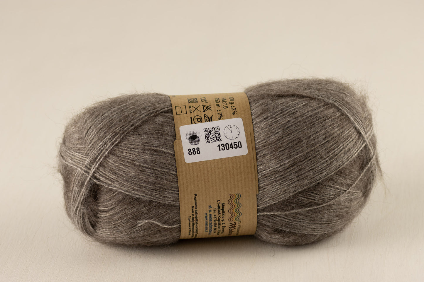 Angora 2 /Midara/ 100g #888 "Merserizēts brūngan-pelēks"