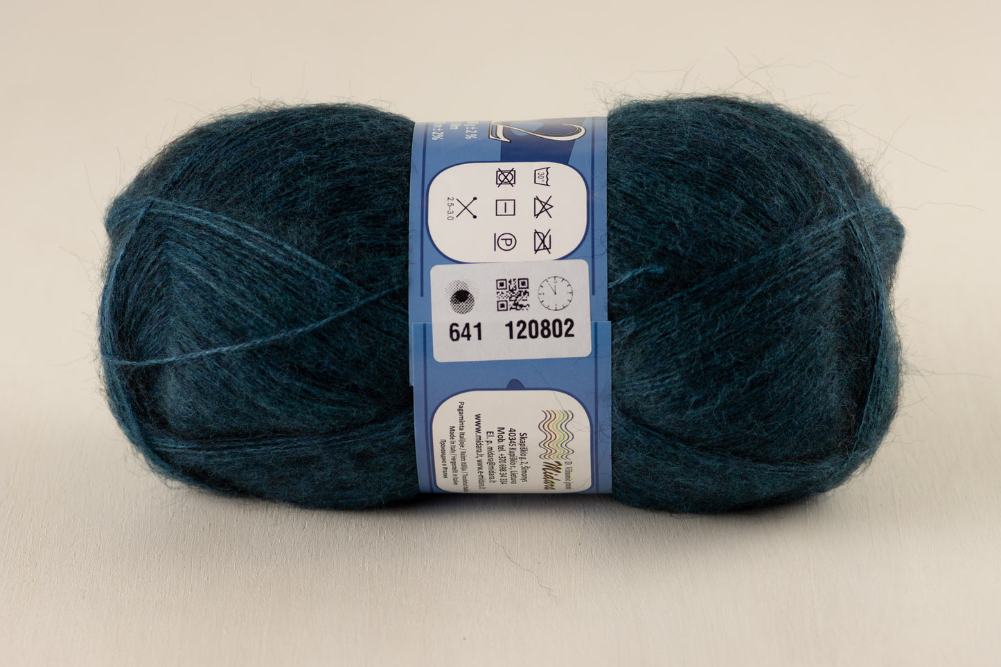 Angora 2 /Midara/ 100g #641 "Tumšs degvielas zils"