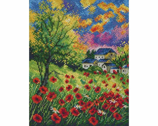 Monk's Poppies - embroidery kit /RTO/18 x 22 cm