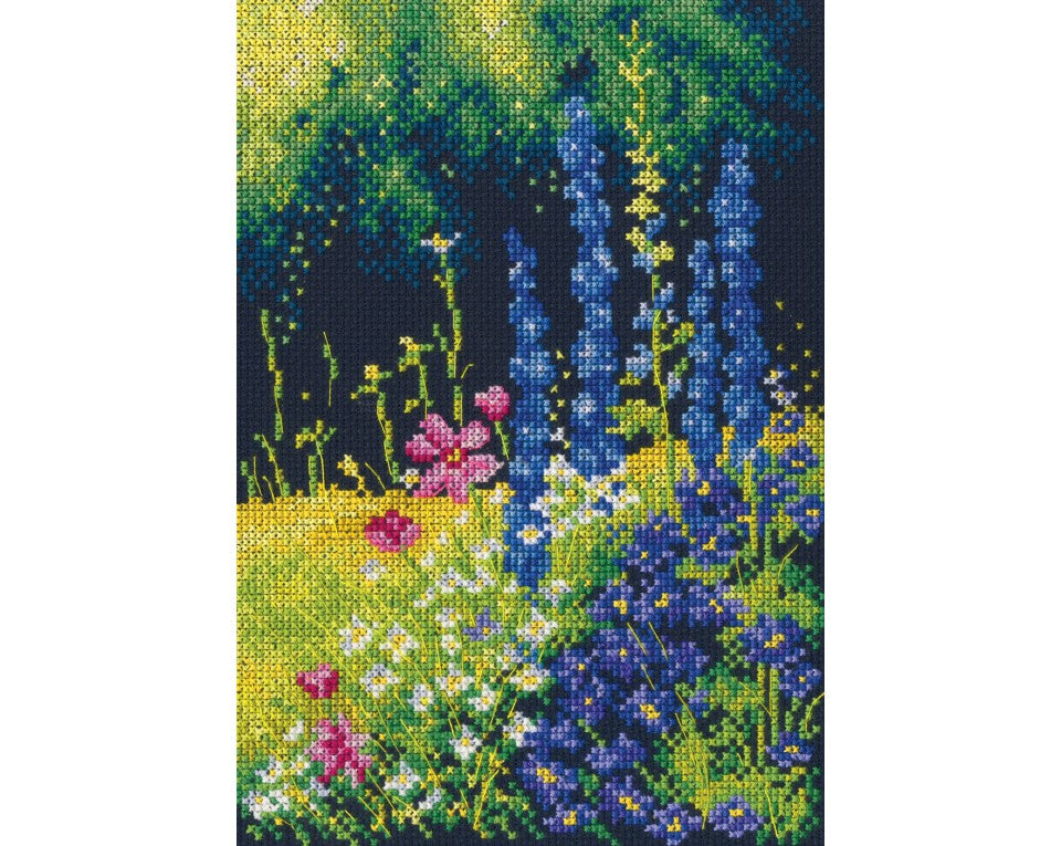 Lupīnas un kosmejas - izšūšanas komplekts /RTO/ 15.5 x 22 cm