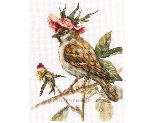 Flower hat - embroidery kit /RTO/ 17 x 21.5 cm