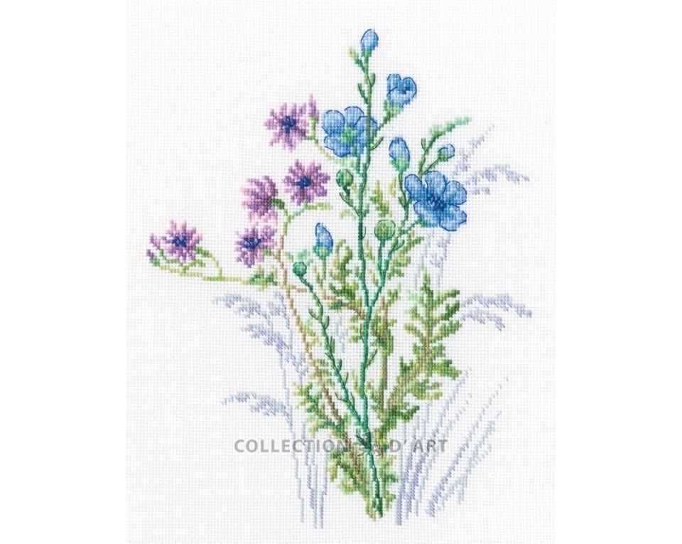 Colorful flowers - embroidery kit /RTO/ 19 х 24 cm