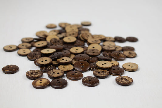 Coconut shell buttons Ø15mm - 1 pc.