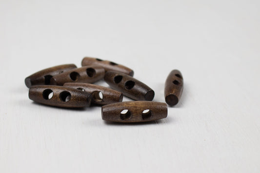 Olive-shaped wooden buttons, barrels Ø30mm - 1 pc.