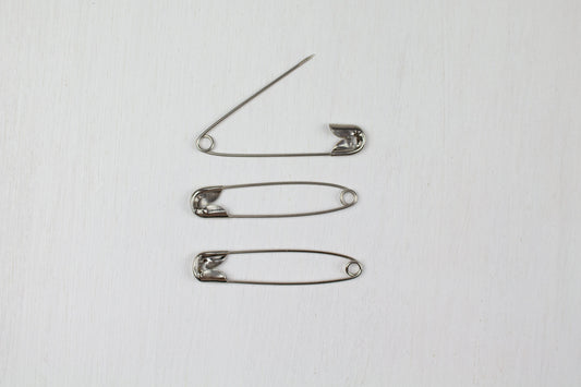 Safety pins, silver, 3.6 cm, 1 pc.