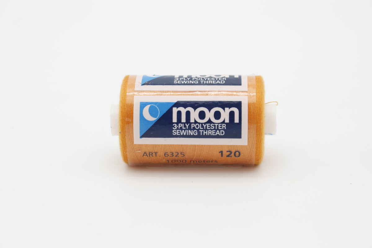 Õmblusniit MOON nr 120, 100% polüester, 3-kordne, 1000 m, #1220 "Oranž"