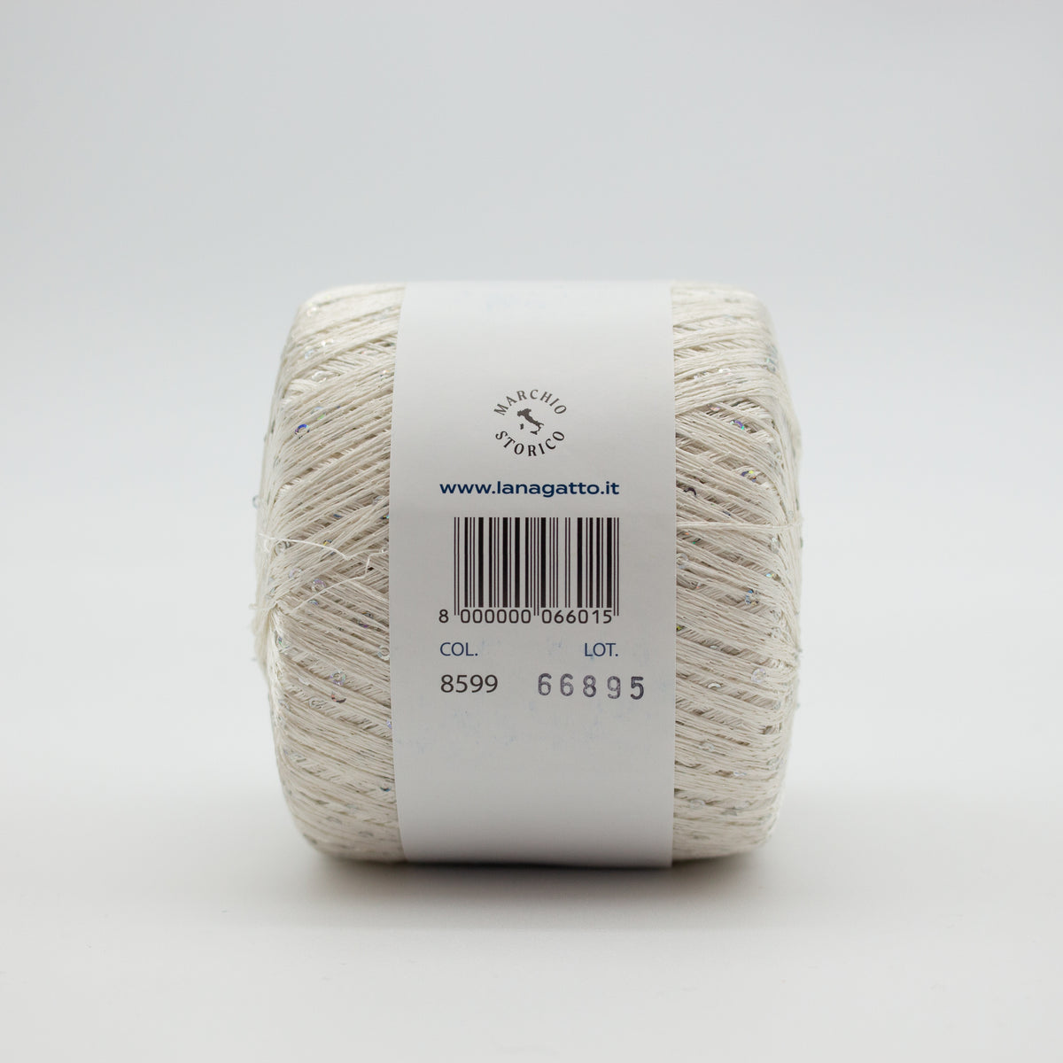 Sequins /Lana Gatto/ 25g 195m #8599 "Milk white"