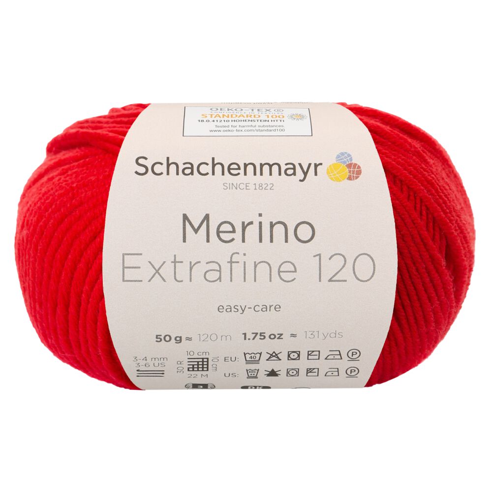 Merino Extrafine 120 /Schachenmayr/ 50g #00130 "Tomāts"
