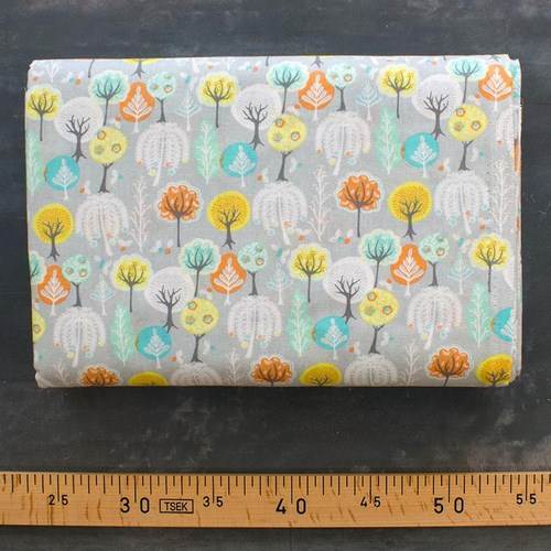 Kokvilnas audums STEP INTO SPRING pelēks /Quiltweaves/ 5m garš 110cm plats