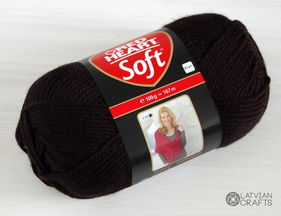 Soft /Red Heart/ 100g #00014 "Melns"