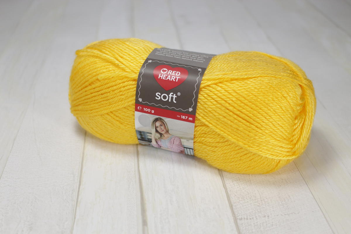 Soft /Red Heart/ 100g #08217 "Yellow"