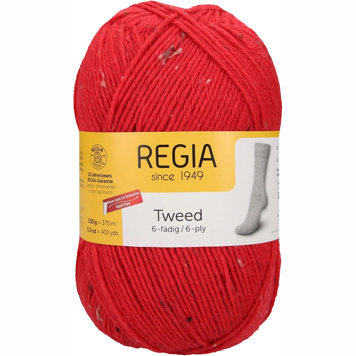 *Regia 6-diegu Tweed 150g #00030 "Tomātu tvīds"