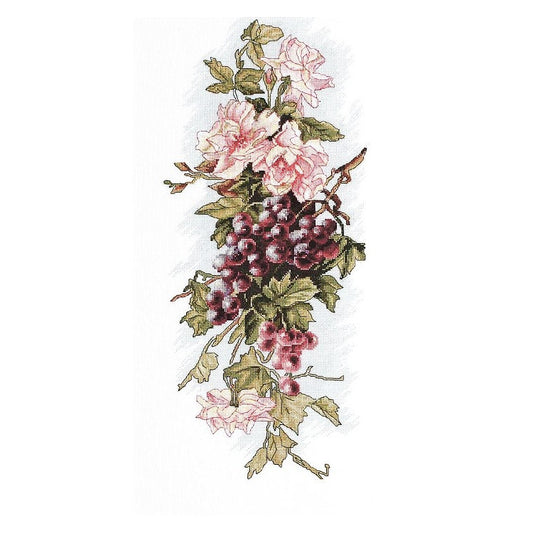 Composition with grapes - embroidery kit /Luca-S/ 17 x 39 cm