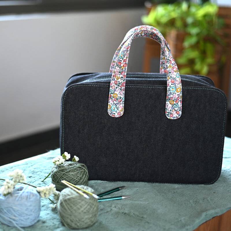 Kofera tipa soma adīšanas piederumiem BLOOM /KnitPro/ Izmērs L, 38 x 24 x 15 cm