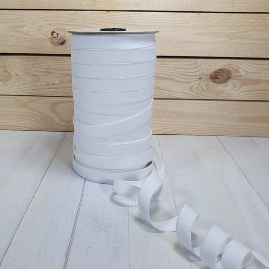 Rubber with decorative edge, spool 100 meters, 16mm - White - Warehouse sale!