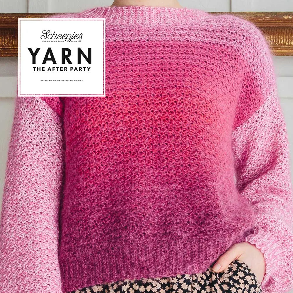 Scheepjes YARN The After Party Nr.144 - džempera tamborēšanas pamācība "Sorbeta džemperis", ENG