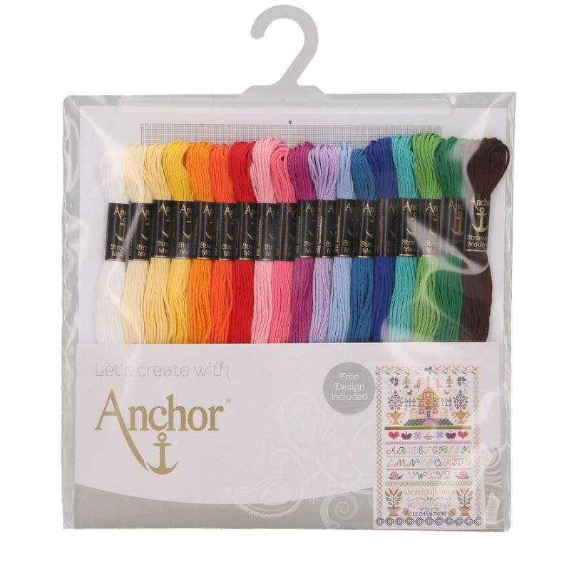 Anchor mouliné tikkimisniidi komplekt - 18 tk.