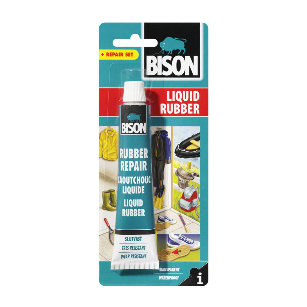 Līme LIQUID RUBBER 50ml + remonta komplekts /Bison