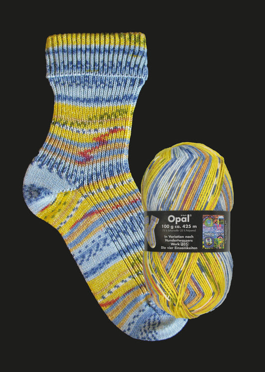 OPAL 4-strand Hundertwasser II collection 100g #2105 "Four Solitudes"