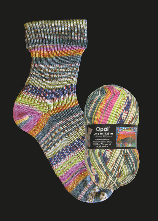 OPAL 4-strand Hundertwasser II collection 100g #2107 "The road from you back to me"