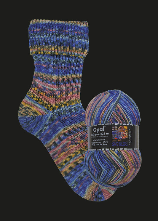 OPAL 4-strand Hundertwasser III collection 100g #3207 "Save the seas"