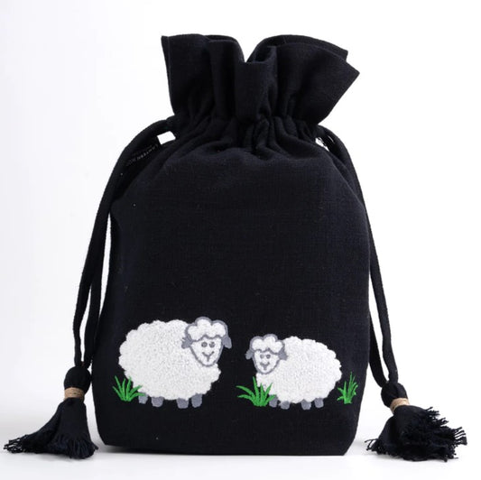 Drawstring bag MEADOW Lantern Moon /black /KnitPro