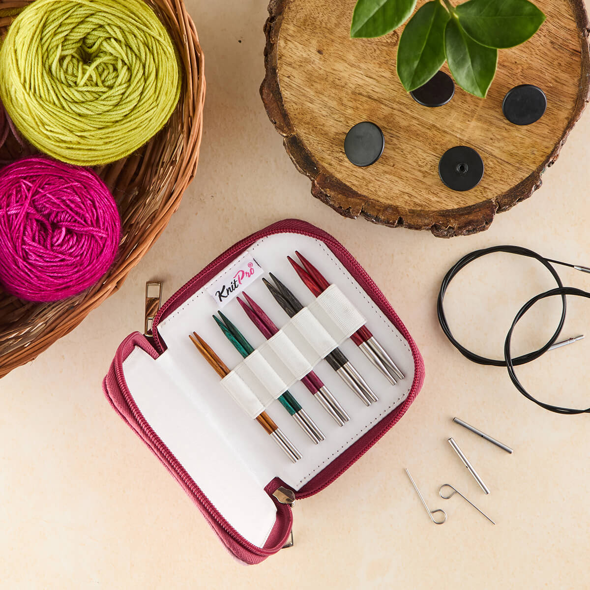 DREAMZ STARTER /13cm standard length interchangeable circular knitting needles set with cables /KnitPro/ 5 sizes