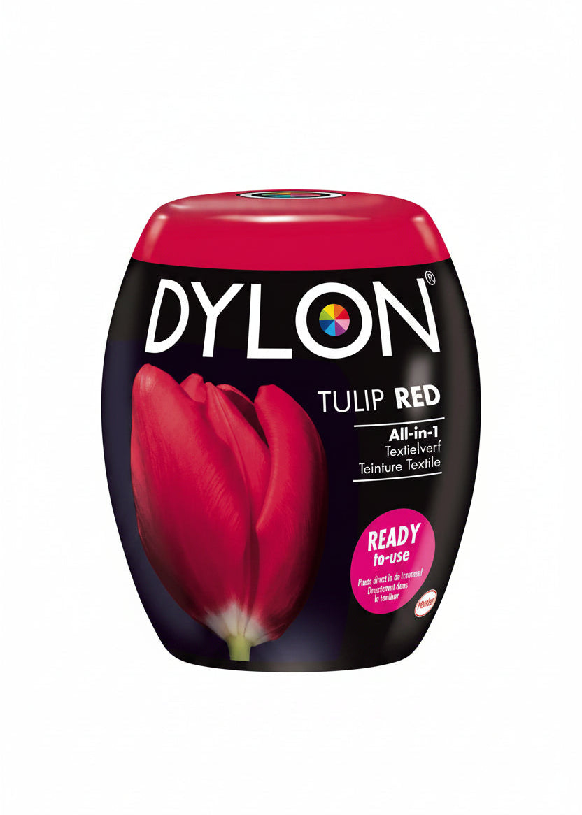 Värv tekstiilile DYLON PODS /pesumasinas värvimiseks/ Tulipunane