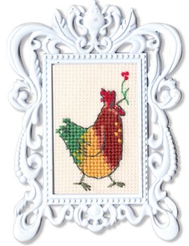 Rooster - embroidery kit /RTO/ 3 x 5 cm