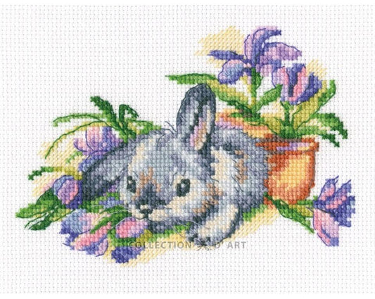 Eared and curious - embroidery kit /RTO/ 15 x 10.5 cm