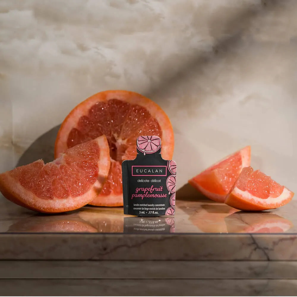 Vilnas mazgāšanas līdzeklis ar GREIPFRŪTU 5ml paraugs /Eucalan
