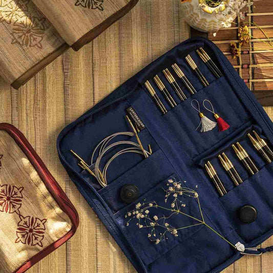 Lantern Moon HEIRLOOM /13cm standard length interchangeable circular knitting needles set with cables /KnitPro/ 10 sizes