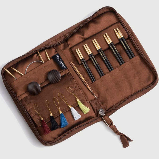 Lantern Moon HERITAGE /10cm short interchangeable circular knitting needles set with cables /KnitPro/ 5 pairs