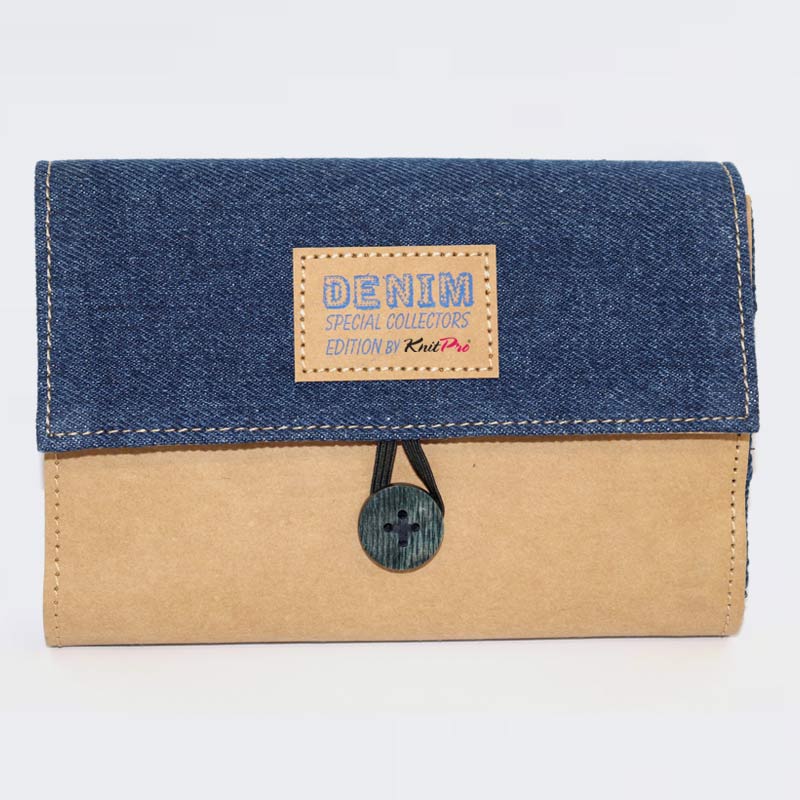 DENIM Indigo Wood /13cm standard length interchangeable circular knitting needles set with cables /KnitPro/ 8 sizes